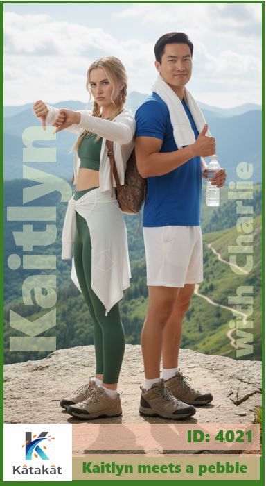 Kaitlyn meets a pebble